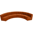Meridian Furniture Limitless Cognac Velvet Modular 6 Piece Sectional