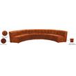 Meridian Furniture Limitless Cognac Velvet Modular 6 Piece Sectional