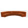 Meridian Furniture Limitless Cognac Velvet Modular 6 Piece Sectional
