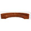 Meridian Furniture Limitless Cognac Velvet Modular 7 Piece Sectional