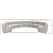 Meridian Furniture Limitless Cream Velvet Modular 11 Piece Sectional