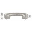 Meridian Furniture Limitless Cream Velvet Modular 12 Piece Sectional