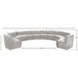 Meridian Furniture Limitless Cream Velvet Modular 12 Piece Sectional