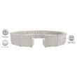 Meridian Furniture Limitless Cream Velvet Modular 15 Piece Sectional