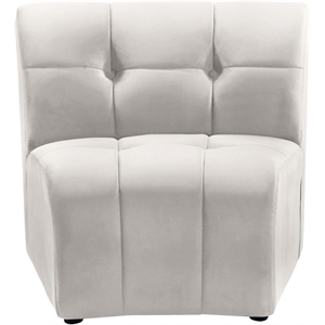 Meridian Furniture Limitless Cream Velvet Modular Chair