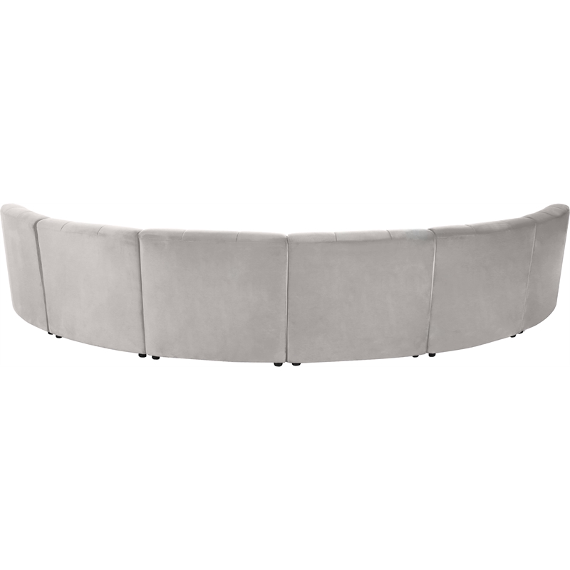 Meridian Furniture Limitless Cream Velvet Modular 6 Piece Sectional