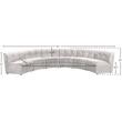 Meridian Furniture Limitless Cream Velvet Modular 6 Piece Sectional