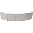 Meridian Furniture Limitless Cream Velvet Modular 8 Piece Sectional