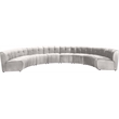 Meridian Furniture Limitless Cream Velvet Modular 8 Piece Sectional
