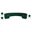 Meridian Furniture Limitless Green Velvet Modular 11 Piece Sectional