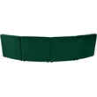Meridian Furniture Limitless Green Velvet Modular 4 Piece Sectional