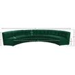 Meridian Furniture Limitless Green Velvet Modular 6 Piece Sectional