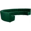 Meridian Furniture Limitless Green Velvet Modular 8 Piece Sectional