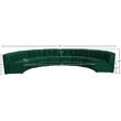 Meridian Furniture Limitless Green Velvet Modular 8 Piece Sectional