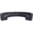 Meridian Furniture Limitless Gray Velvet Modular 11 Piece Sectional