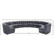 Meridian Furniture Limitless Gray Velvet Modular 12 Piece Sectional