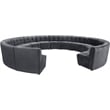 Meridian Furniture Limitless Gray Velvet Modular 14 Piece Sectional