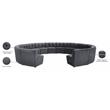Meridian Furniture Limitless Gray Velvet Modular 14 Piece Sectional