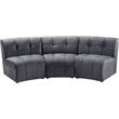 Meridian Furniture Limitless Gray Velvet Modular Sofa