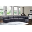 Meridian Furniture Limitless Gray Velvet Modular 5 Piece Sectional