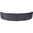 Meridian Furniture Limitless Gray Velvet Modular 6 Piece Sectional