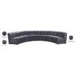 Meridian Furniture Limitless Gray Velvet Modular 6 Piece Sectional