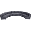 Meridian Furniture Limitless Gray Velvet Modular 8 Piece Sectional