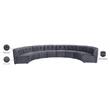 Meridian Furniture Limitless Gray Velvet Modular 8 Piece Sectional