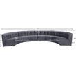 Meridian Furniture Limitless Gray Velvet Modular 8 Piece Sectional