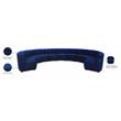 Meridian Furniture Limitless Navy Velvet Modular 11 Piece Sectional