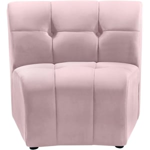 Meridian Furniture Limitless Pink Velvet Modular Chair