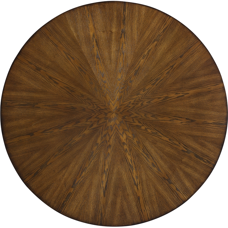 Meridian Furniture Sheridan Brown Ashburl Veneer Top with Matte Black Metal Base