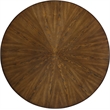 Meridian Furniture Sheridan Brown Ashburl Veneer Top with Matte Black Metal Base