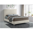 Meridian Furniture Geri Cream Velvet Full Bed with Gold and Chrome Legs Included
