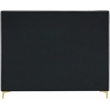 Meridian Furniture Geri Gray Velvet Full Bed with Gold and Chrome Legs Included