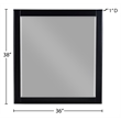 Meridian Furniture Zayne Contemporary Mirror in Rich Black Finish
