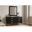 Meridian Furniture Zayne Contemporary Mirror in Rich Black Finish