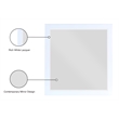 Meridian Furniture Zayne Contemporary Mirror in Rich White Finish