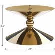 Meridian Furniture Malia Gold Metal Hourglass Shaped Coffee Table