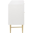 Meridian Furniture Modernist Contemporary Dresser in White Medium Gloss Finish