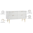 Meridian Furniture Modernist Contemporary Dresser in White Medium Gloss Finish