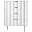 Meridian Furniture Modernist Contemporary Chest in White Medium Gloss Finish