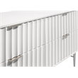 Meridian Furniture Modernist Contemporary Dresser in White Medium Gloss Finish