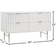 Meridian Furniture Modernist Contemporary Dresser in White Medium Gloss Finish
