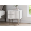 Meridian Furniture Modernist Nightstand in White Medium Gloss Finish