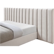 Meridian Furniture Pablo Cream Velvet King Bed with Chrome Metal Legs