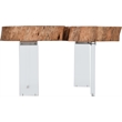Meridian Furniture Woodland Live Edge Acacia Wood Top Coffee Table