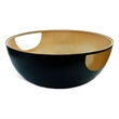 Meridian Furniture Doma Round Matte Black Metal Coffee Table with Glass Top