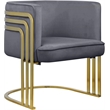Meridian Furniture Rays Gray Velvet Upholstered Accent Chair