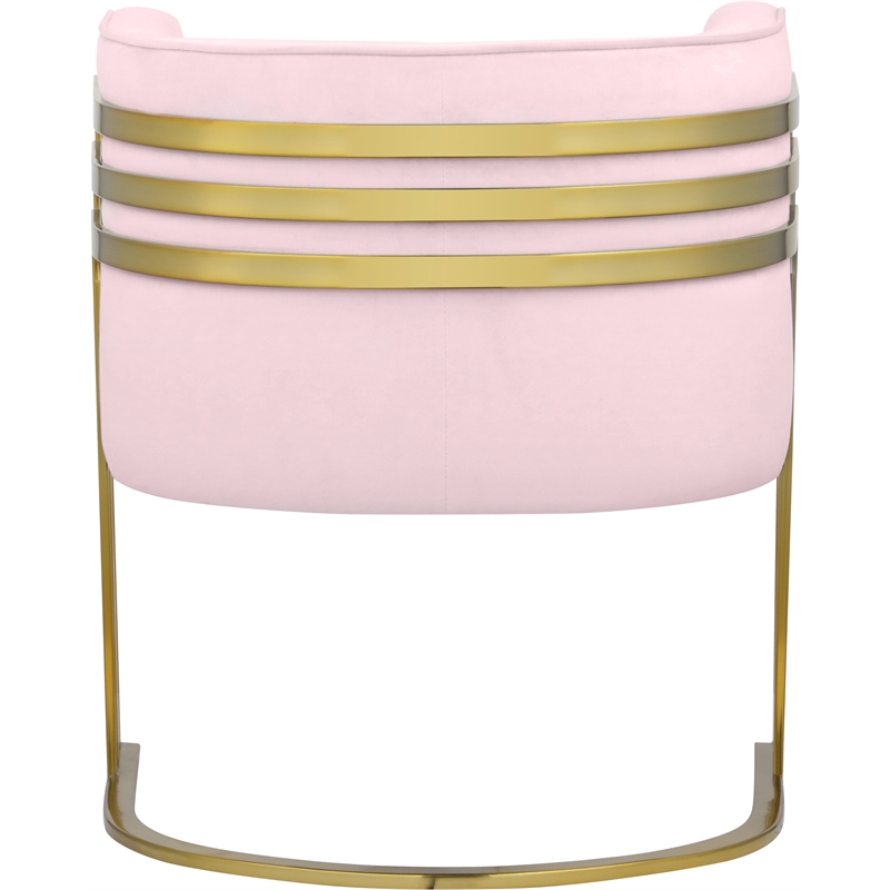 Meridian Furniture Rays Pink Velvet Upholstered Accent Chair
